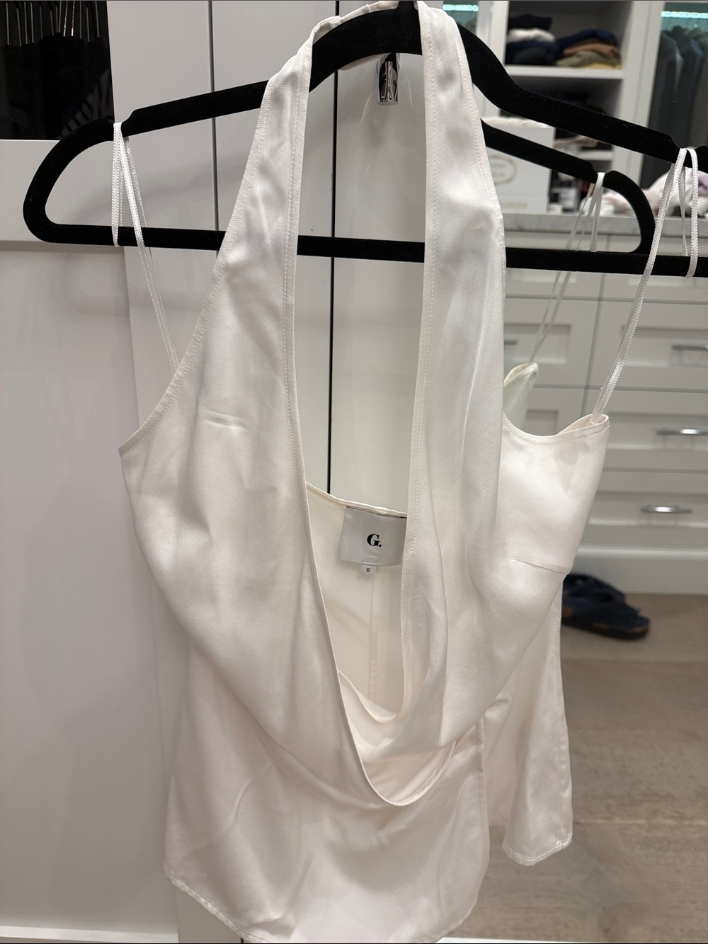 Silk Ivory GOOP Halter Bandeau Top in White, never worn /new